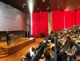 L'aula magna della Università Federico II a San Giovanni a Teduccio durante la cerimonia della iOS Academy