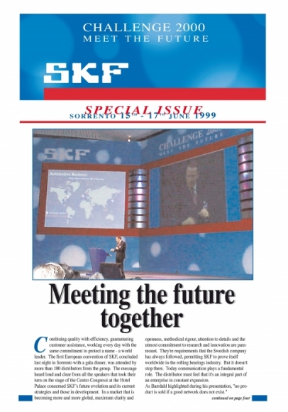 SKF, una grande industria della componentistica, scegli il tempo reale di E-Press per raccontare la sua convention