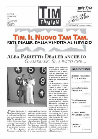 1995, TIM raduna i suoi dealer a Barcellona. Alba Parietti presenta, E-Press racconta in tempo reale